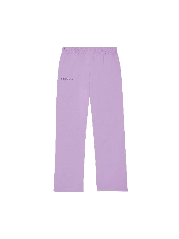 Womens Organic Cotton Loungewear Track Pants—orchid purple