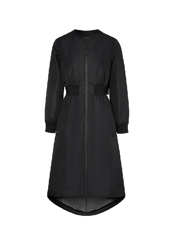 Bellissima Water and Wind-resistant Mid-length Convertible Flight Bomber Coat Dress