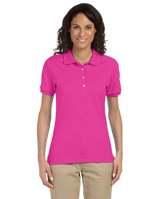 437W - Jerzees Ladies SpotShield™ Jersey Polo Shirt | Cyber Pink