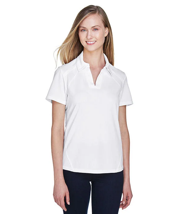 78632 - North End Ladies Recycled Polyester Performance Piqué Polo Shirt | White