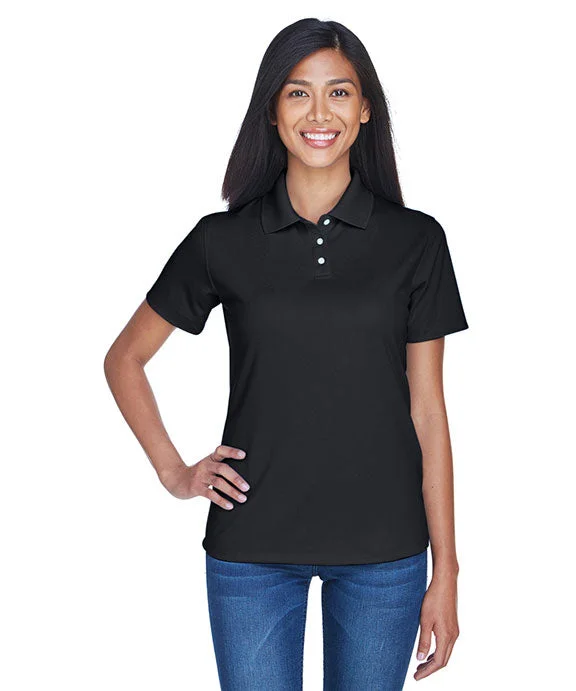 8445L - UltraClub Ladies Cool & Dry Stain-Release Performance Polo Shirt | Black