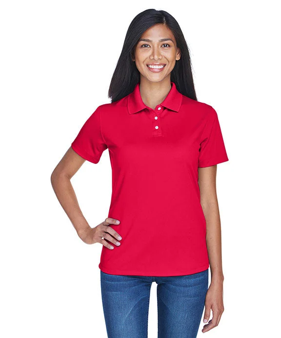 8445L - UltraClub Ladies Cool & Dry Stain-Release Performance Polo Shirt | Red