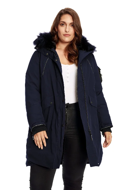 LAURENTIAN PLUS | WOMEN'S VEGAN DOWN (RECYCLED) LONG PARKA (PLUS SIZE)