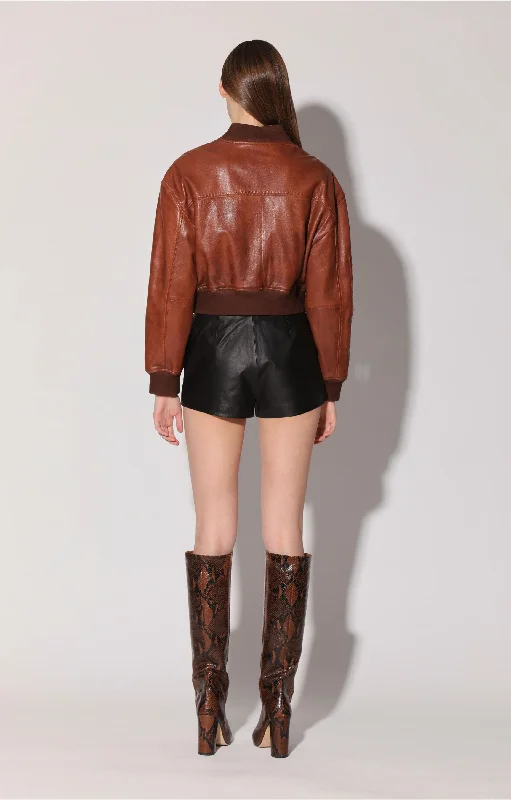 Sydney Jacket, Teak - Leather