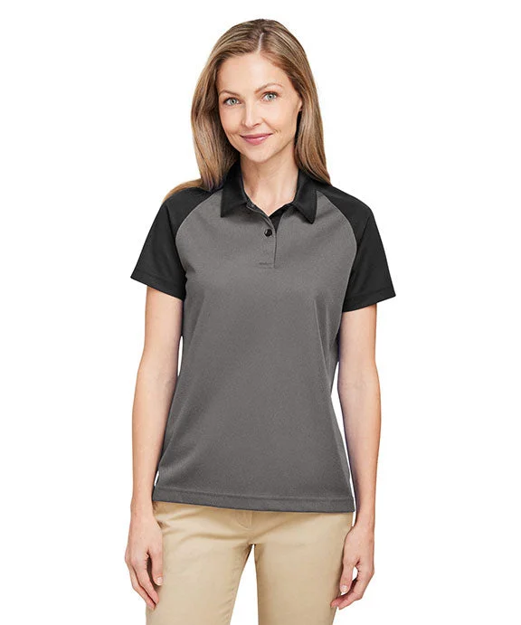 TT21CW - Team 365 Ladies Command Snag-Protection Colorblock Polo Shirt | Sport Graphite/Black