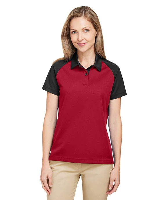 TT21CW - Team 365 Ladies Command Snag-Protection Colorblock Polo Shirt | Sport Red/Black