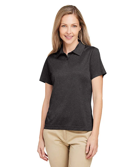 TT51HW - Team 365 Ladies Zone Sonic Heather Performance Polo Shirt | Black Heather