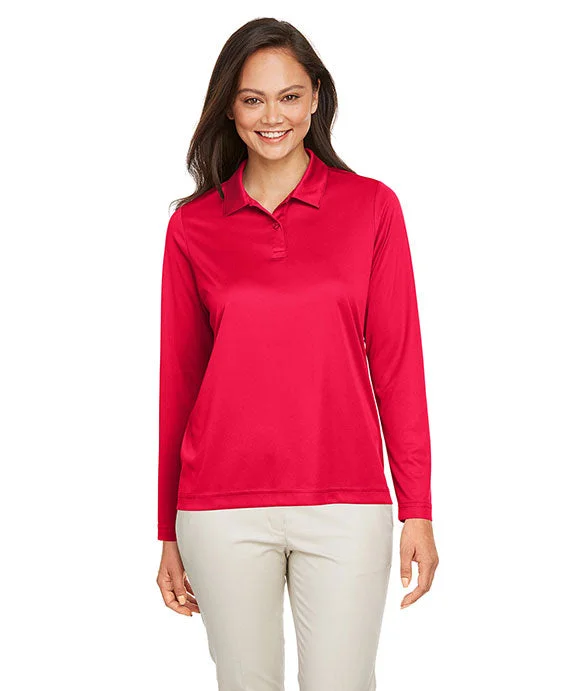 TT51LW - Team 365 Ladies Zone Performance Long Sleeve Polo Shirt | Sport Red