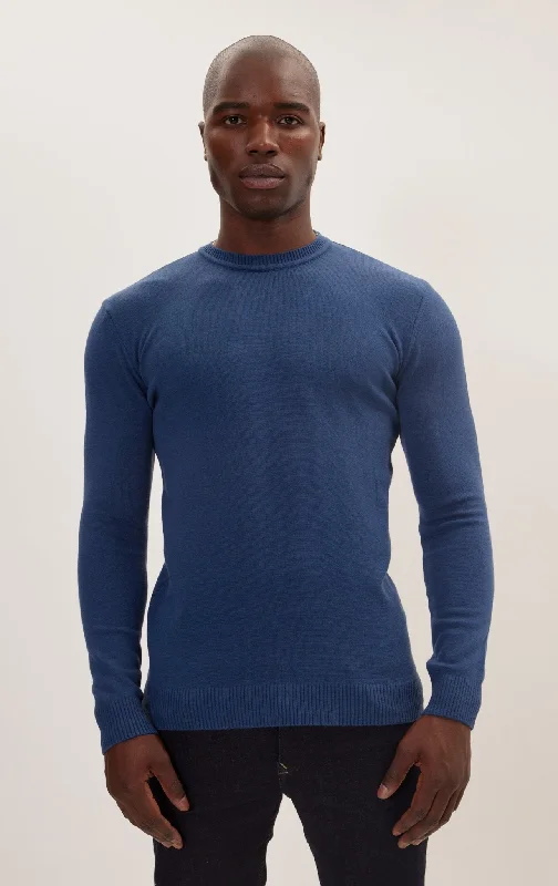 Classic Crew Neck Sweater - Indigo