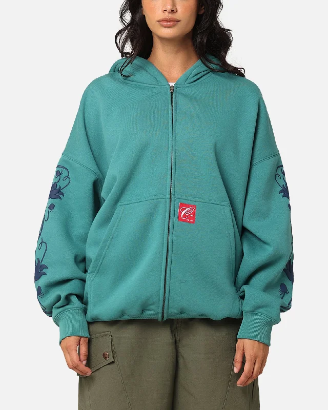 Carre Flower Bomb Full Zip Hoodie Oxidized Green