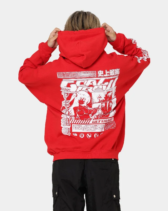 Goat Crew Anime Hoodie Red