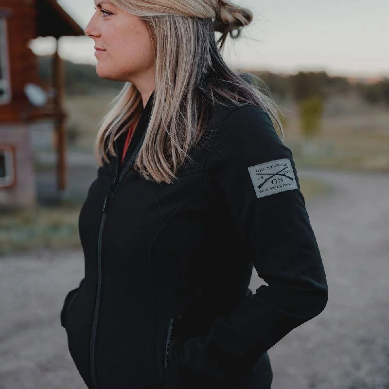 Women's Soft Shell Hoodie - Black