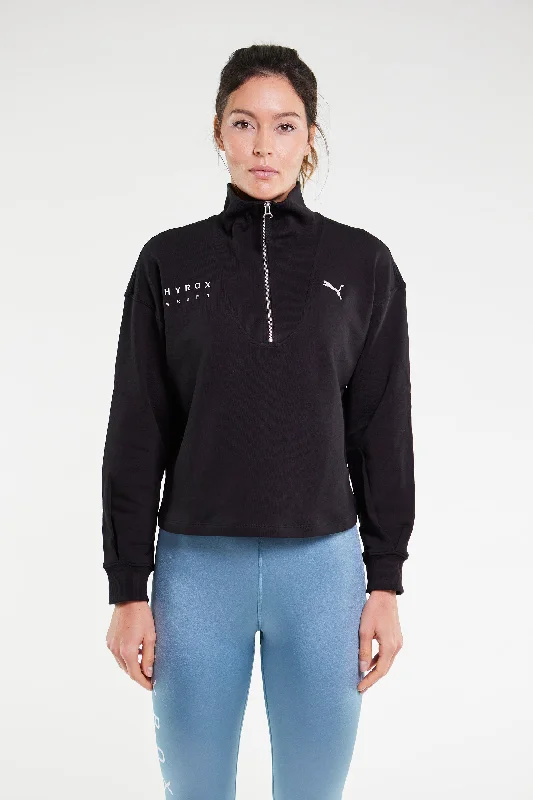 HER High-Neck Half-Zip - black