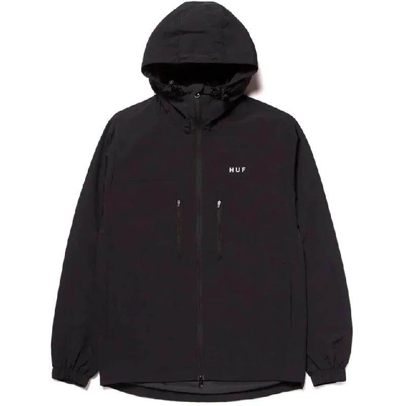 Huf Essentials Zip Standard Shell Jacket - Black