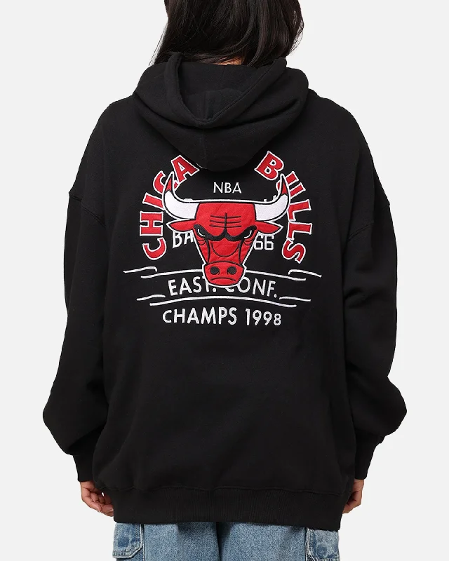 Mitchell & Ness Chicago Bulls Letterman Hoodie Black