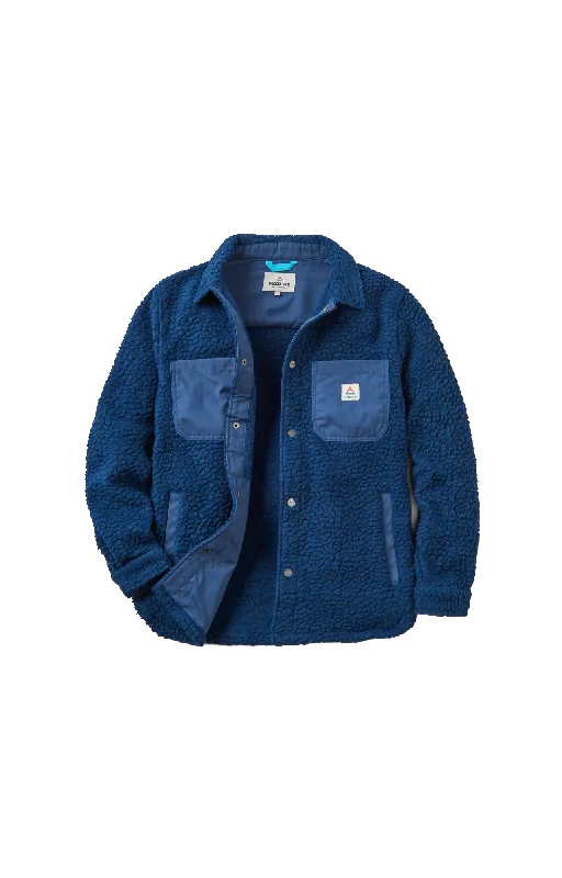 Rappel Recycled Fleece Jacket in Dark Denim