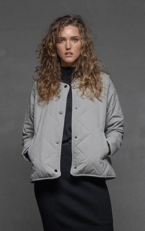 QUILTED PRIMALOFT CROPPED JACKET