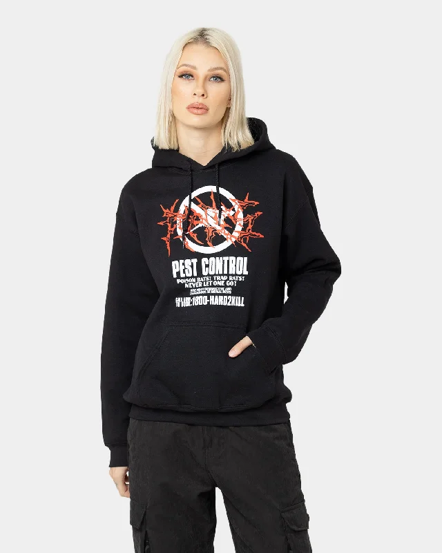 Rats Get Fat Pest Control Hoodie Black