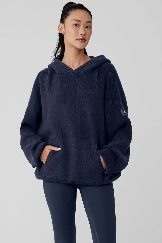 Scholar Hooded Sweater - Navy