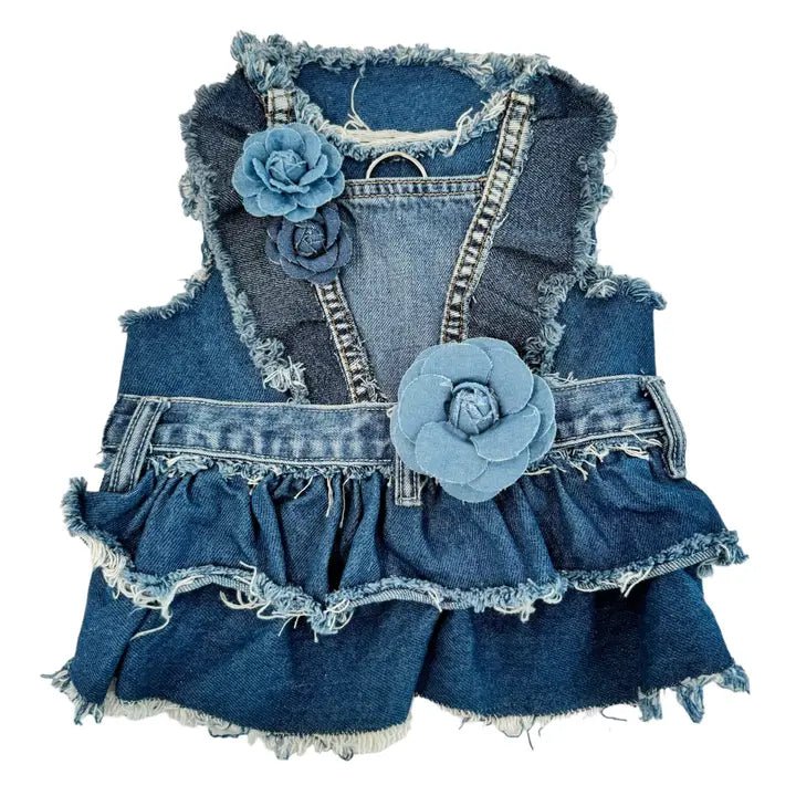 Denim Rose Harness Dress